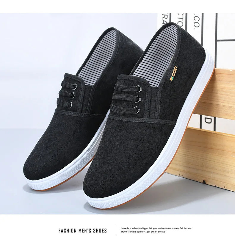Spring new men canvas shoes with soft soles and soft surfaces are soft, comfortable, non-slip and wear-resistant and fashionable