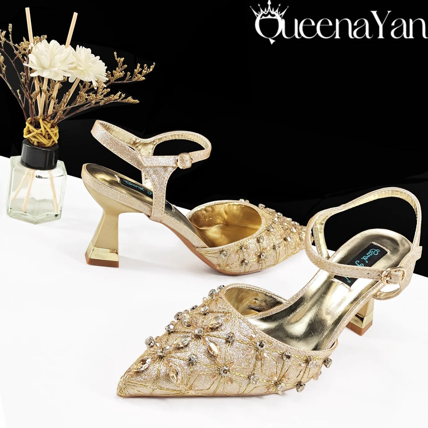 Festive Elegance:Spot Goods High Quality Women's Pumps Fashion Design For Nigeria Wedding Party Ladies Shoes