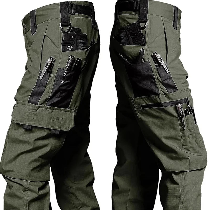 Pantalon de travail tactique pour homme, pantalon cargo d'extérieur, imperméable, multi-poches, pour l'automne et le printemps, vêtements de travail d'extérieur, pantalon de randonnée
