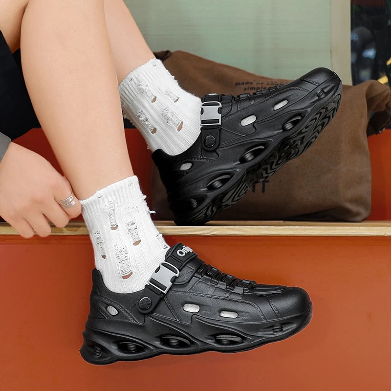 Men's Outdoor Sandals Sport Slippers Beach Slides Breathable Non-slip Clogs Men Casual Garden Shoes Hiking Men Outdoor Sandals