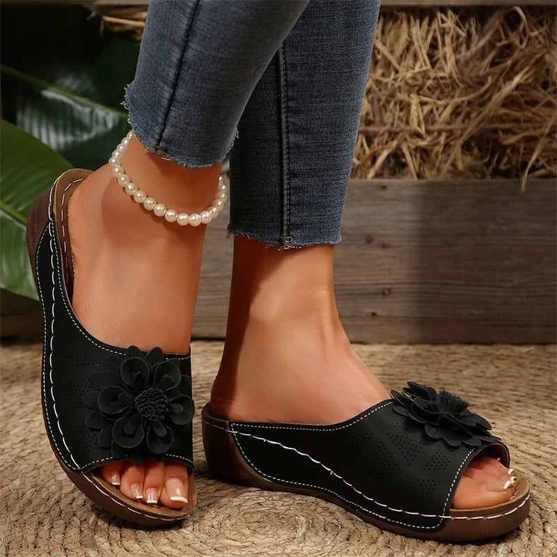 Woman Shoes Sandals Summer Soft Ladies Shoes Slides Women's Sandals Wedge Women's Shoes Outdoor Slipper Footwear Female