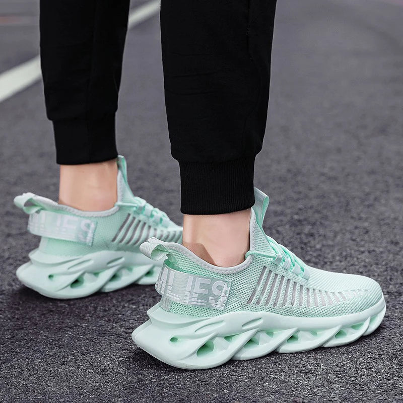 YRZL Men Shoes Comfortable Casual White Sneakers Breathable Platform Running Shoes for Men Mesh Tenis Sport Shoes for Men