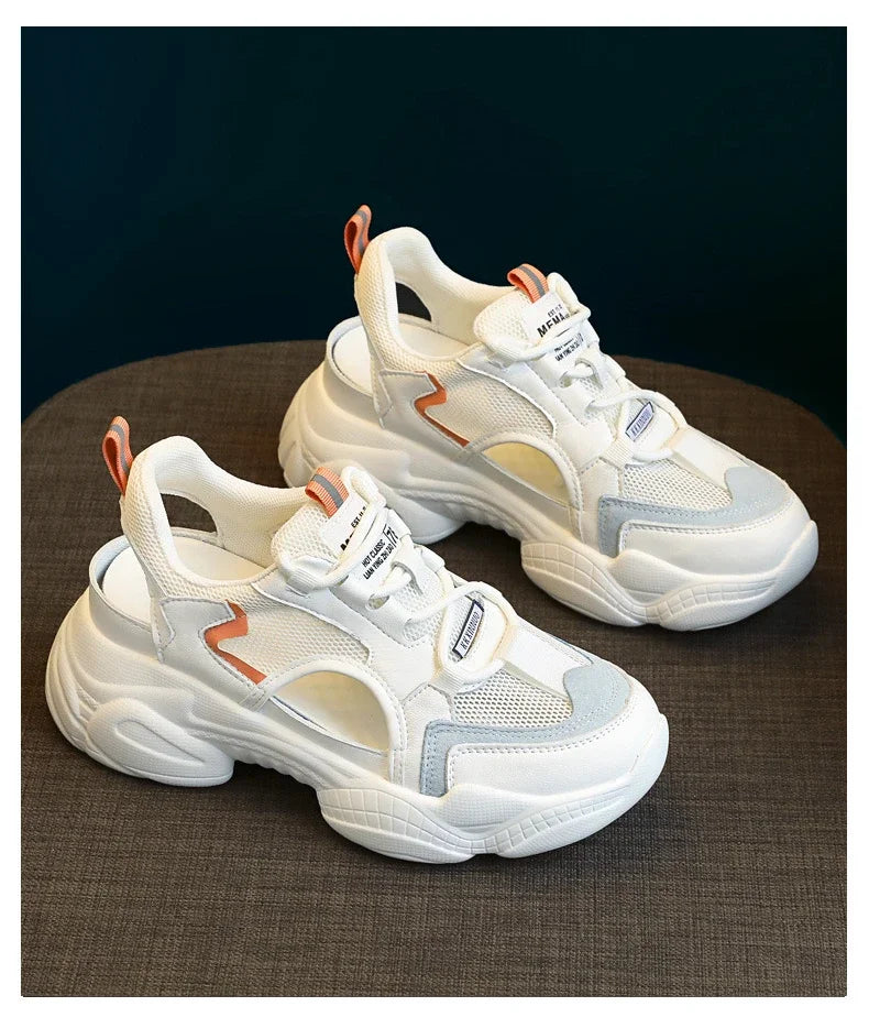 Women Sandals Summer New Lady Platform Chunky Comfortable Mesh Open Toe Casual Sports Sandals Ladies Shoes 2024