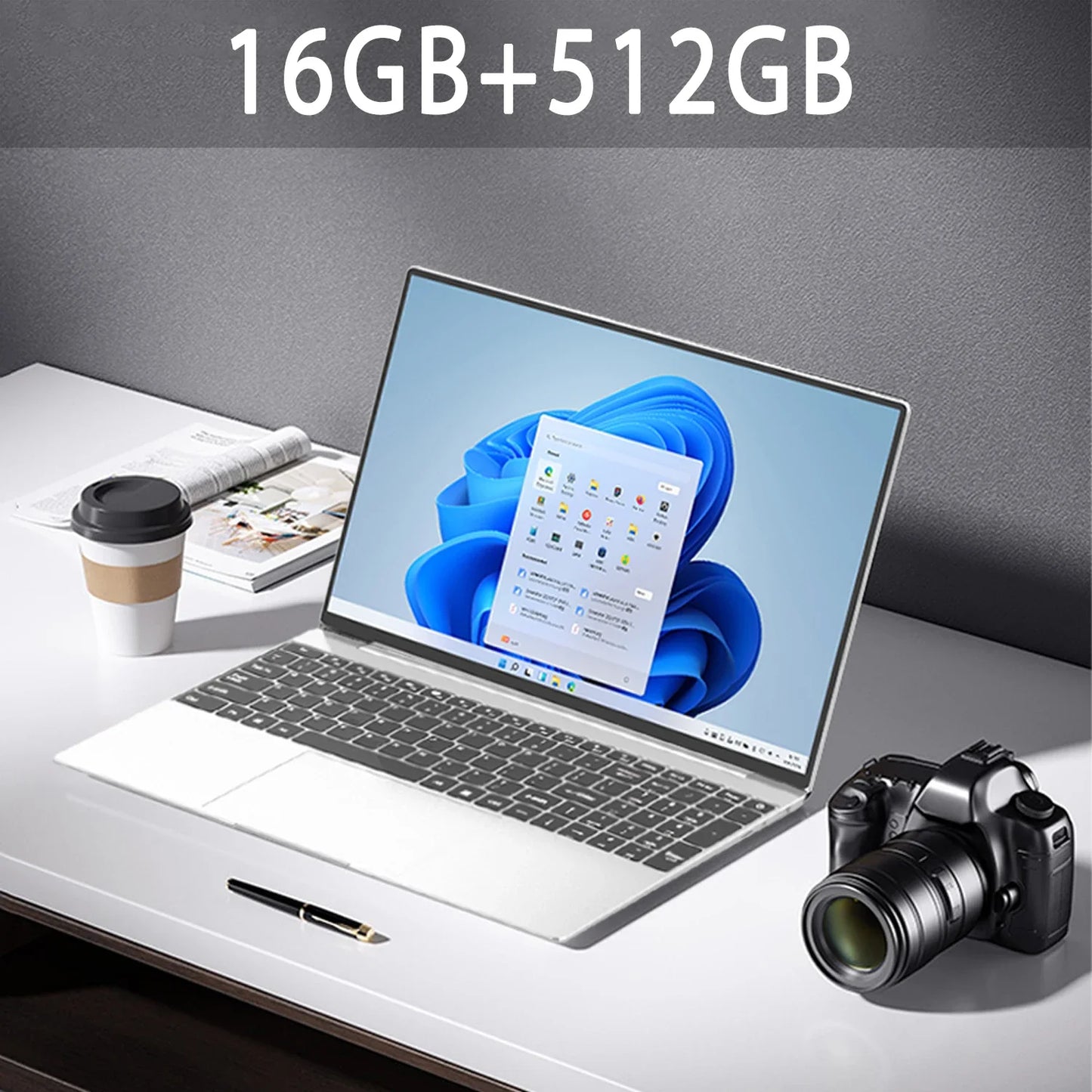 15.6 吋超薄筆記型電腦 16GB RAM 2TB SSD 英特爾 N3700 筆記型遊戲玩家 1920*1080 顯示器辦公室學習電腦 PC Windows 11 專業版