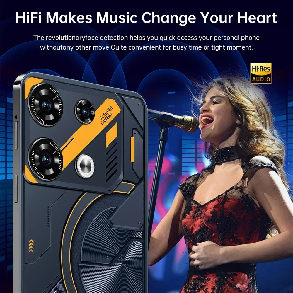 2025 GT10 Pro Original Smartphone 4G 5G 7.3HD 16G+1T Dual Sim Cellphones Android 13 Cell Phone 108MP 6800mAh Smart Mobile Phone