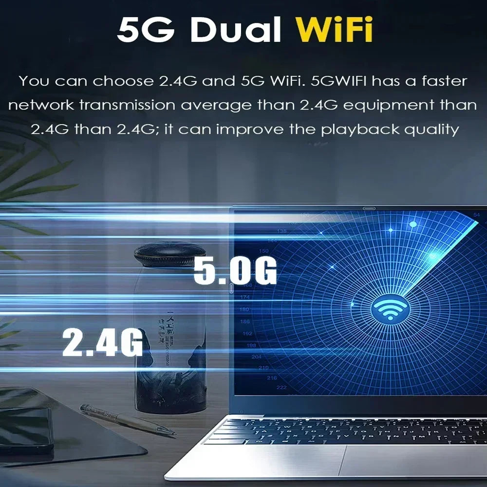 15.6 Inch Laptop Windows 11 Intel Core i7 8500Y 16GB RAM 1TB SSD Fingerprint Unlock Study Office Pc Laptops