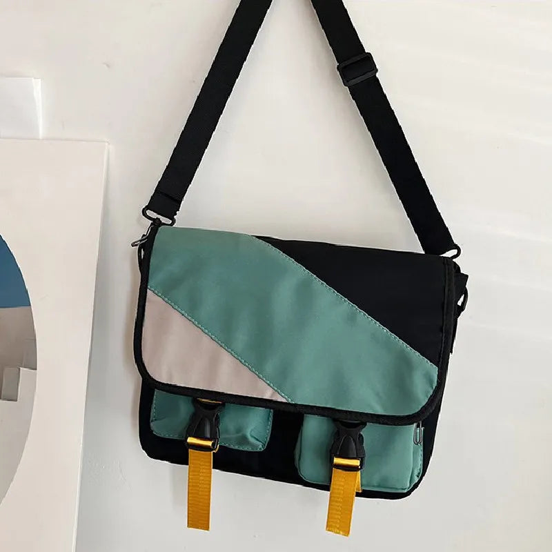 Waterproof Nylon Messenger Bags for Women Canvas Handbags Shoulder Crossbody Bag Large Capacity Casual Students School Bags