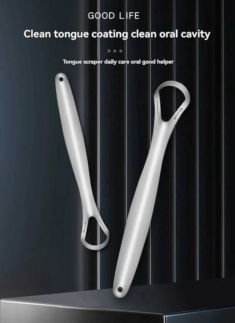 1pc Stainless Steel Tongue Scraper Tongue Coating Cleaner TongueCoating Brush Cleaning Tongue Coating Removing Bad Breath OralCa