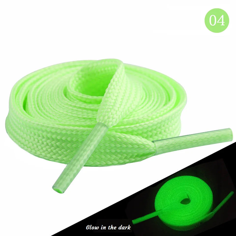 1pair Shoelaces Glow In The Dark Night Luminous Sports Shoes Accessories Elastic Laces Shoestrings Shoelaces for Kid Sneakers
