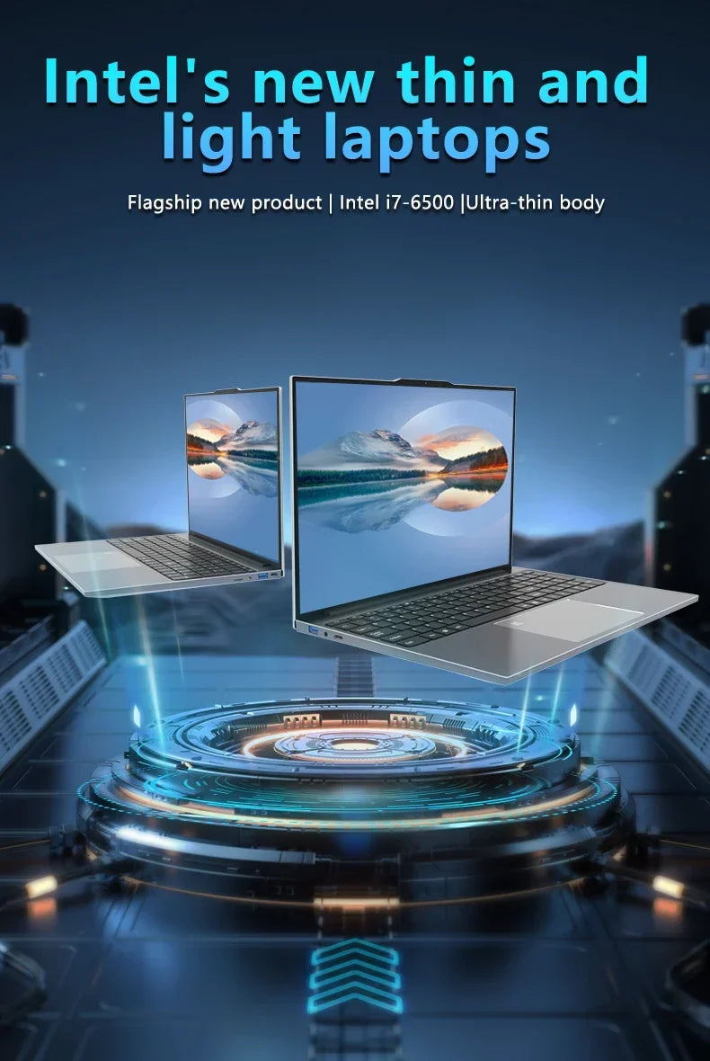 2025 New Laptop Computer Windows 11 32GB RAM 2TB SSD Intel Core i7 6500U 1920*1080 Resolution Laptop 15.6" Office Study Computer