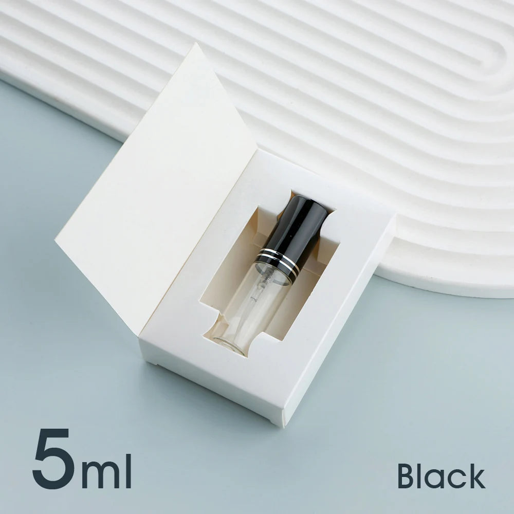 50個5毫升10毫升香水噴霧瓶帶包裝可再填充噴頭香水瓶鋁製迷你噴霧瓶