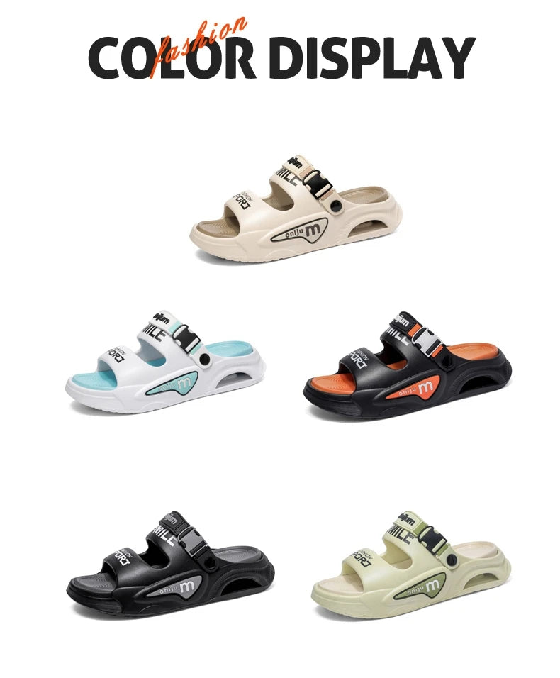 Summer Men's Outdoor Sandals Slippers Beach Comfortable Slides Soft Clogs Men Casual Shoes Garden Shoes Men Women Beach Sandals