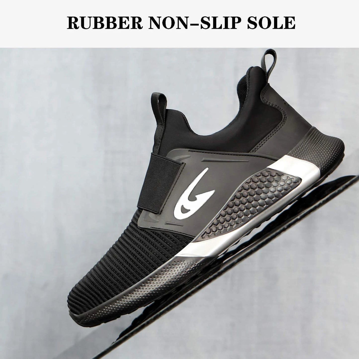 Steel Toe Men's Work Shoes Slip Resistant Lightweight Sole Tough Comfortable Shoes Man Safety Shoes Fashions Outdoor Sneaker