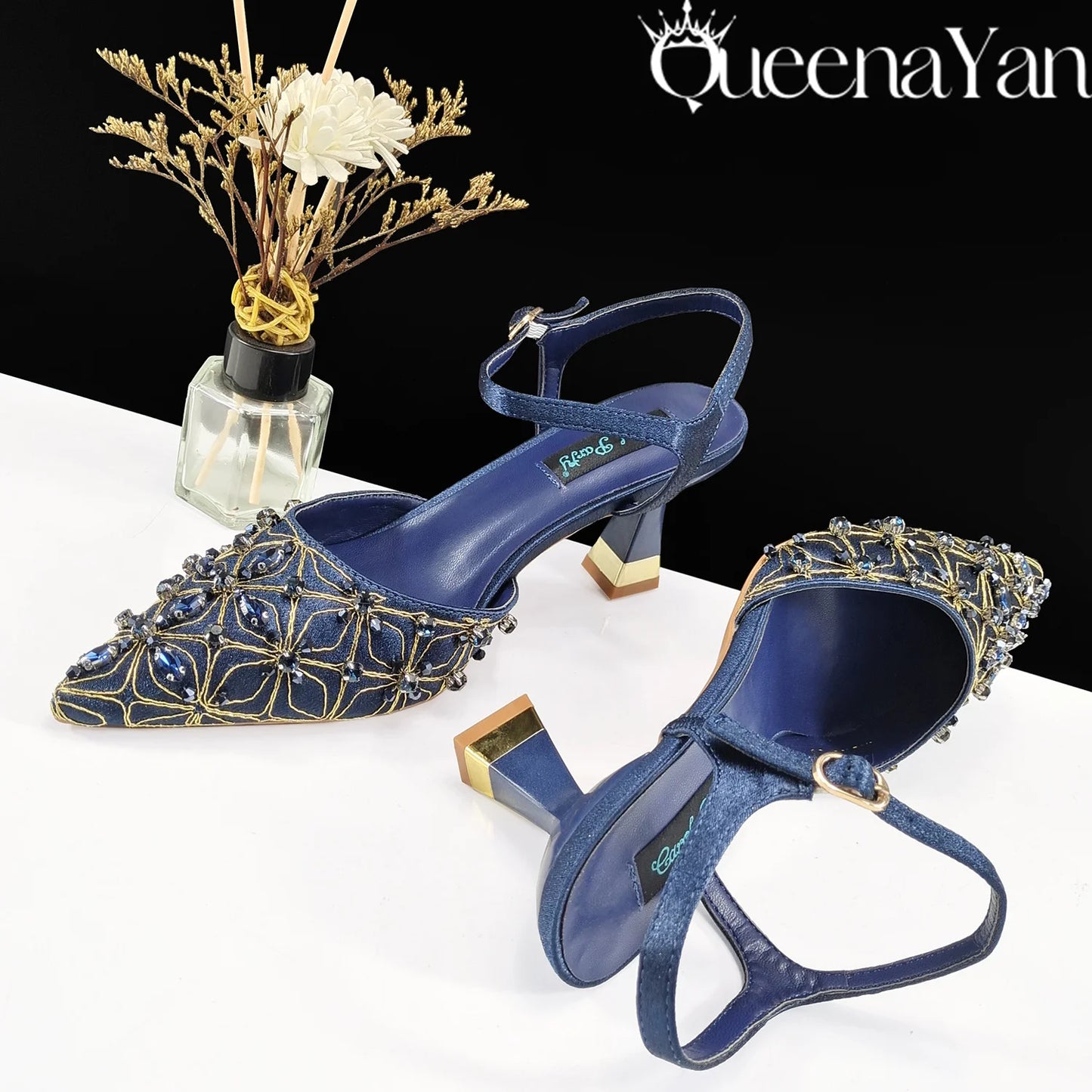 Festive Elegance:Spot Goods High Quality Women's Pumps Fashion Design For Nigeria Wedding Party Ladies Shoes