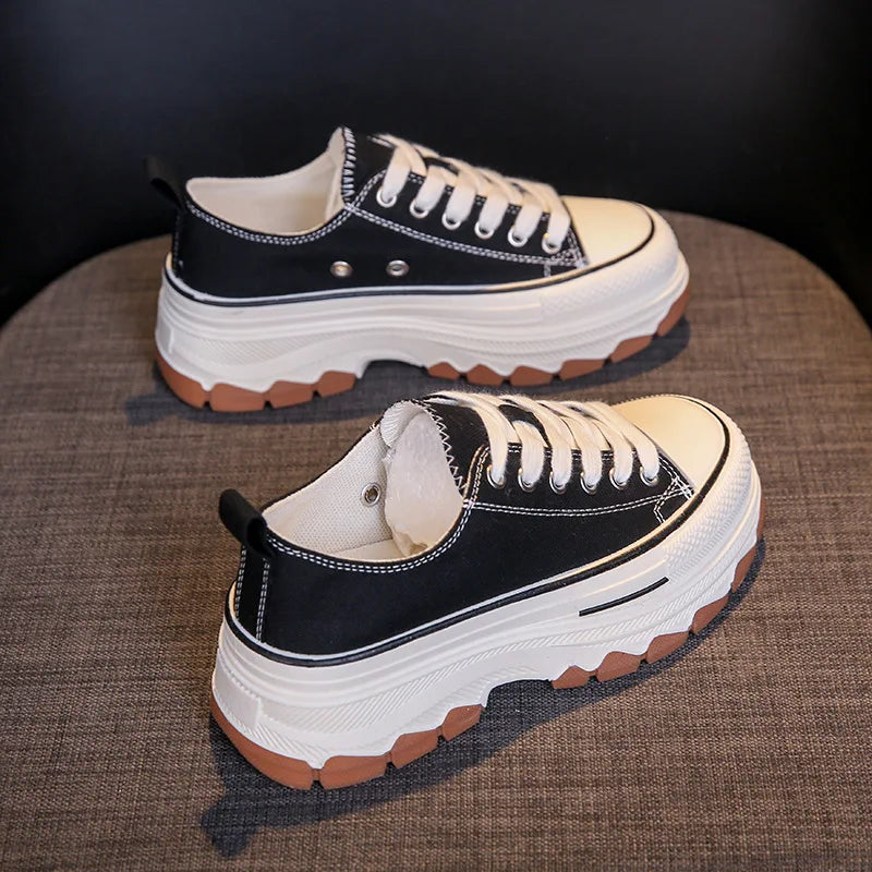 Canvas Womens Shoes High Platform Sneakers for Women 2023 New Breathable Woman Tennis Shoes Casual Women's Tennis Scarpe Donna