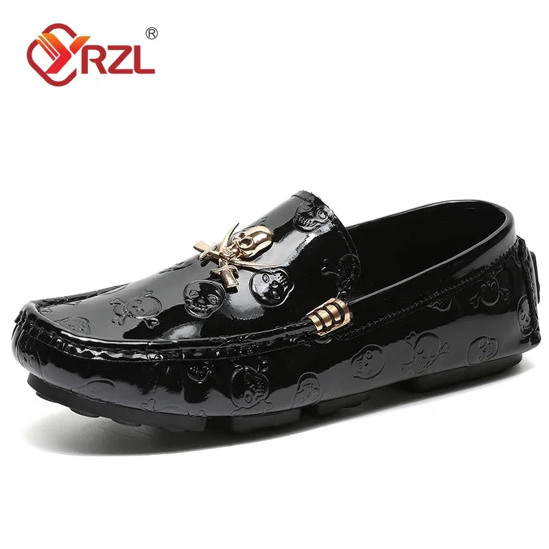 YRZL White Loafers Men Casual Shoes Handmade Lazy Shoes Men Loafers Moccasins Size 48 Breathable Slip on Driving Loafers for Men