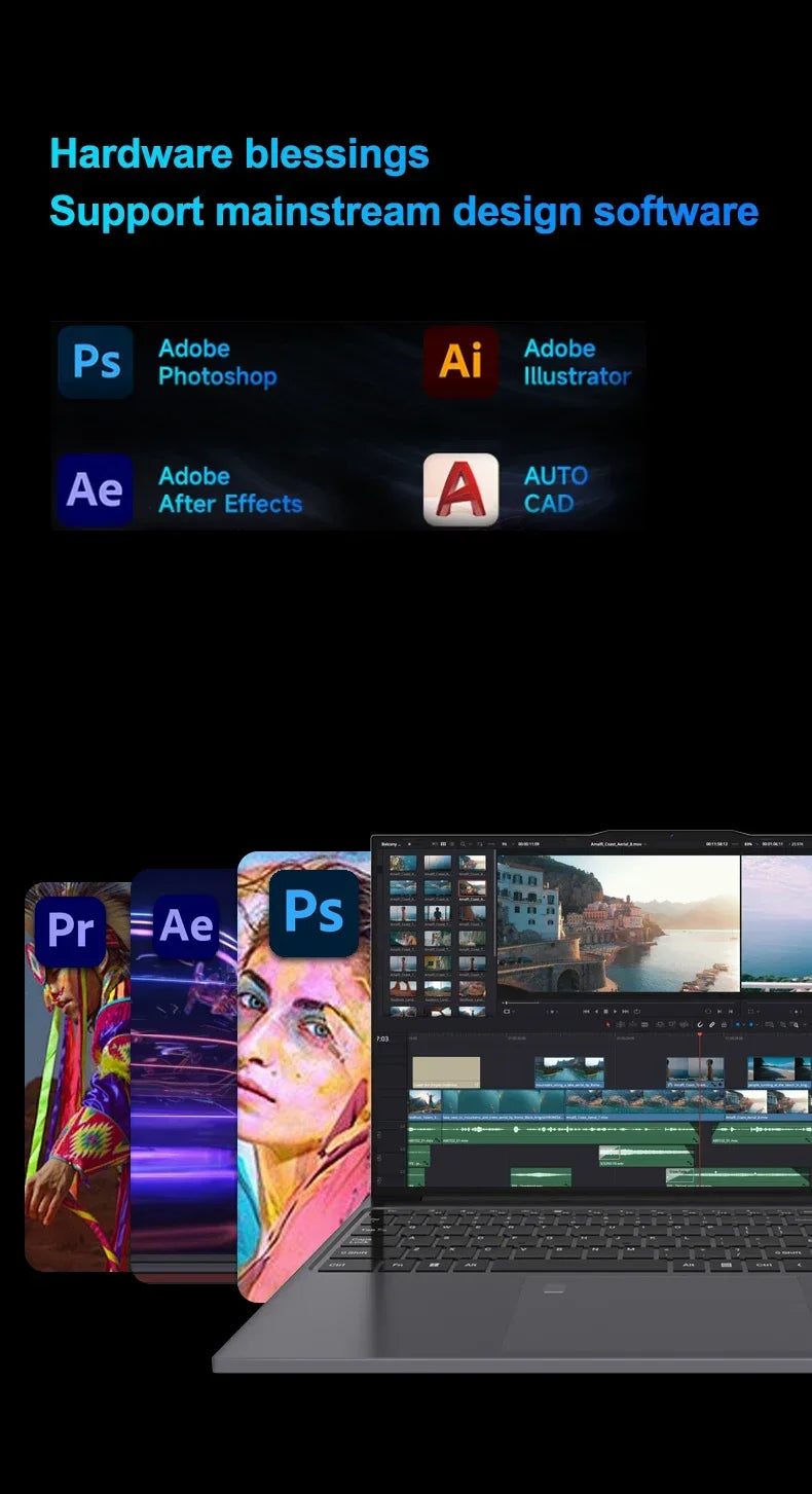 15.6 inch Intel Core I7 6500U Windows 11 Pro Laptop Computer 16GB DDR4 512GB 1TB SSD Portable Notebook PC Gamer Gaming Laptops