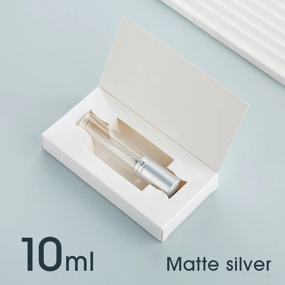 50個5毫升10毫升香水噴霧瓶帶包裝可再填充噴頭香水瓶鋁製迷你噴霧瓶