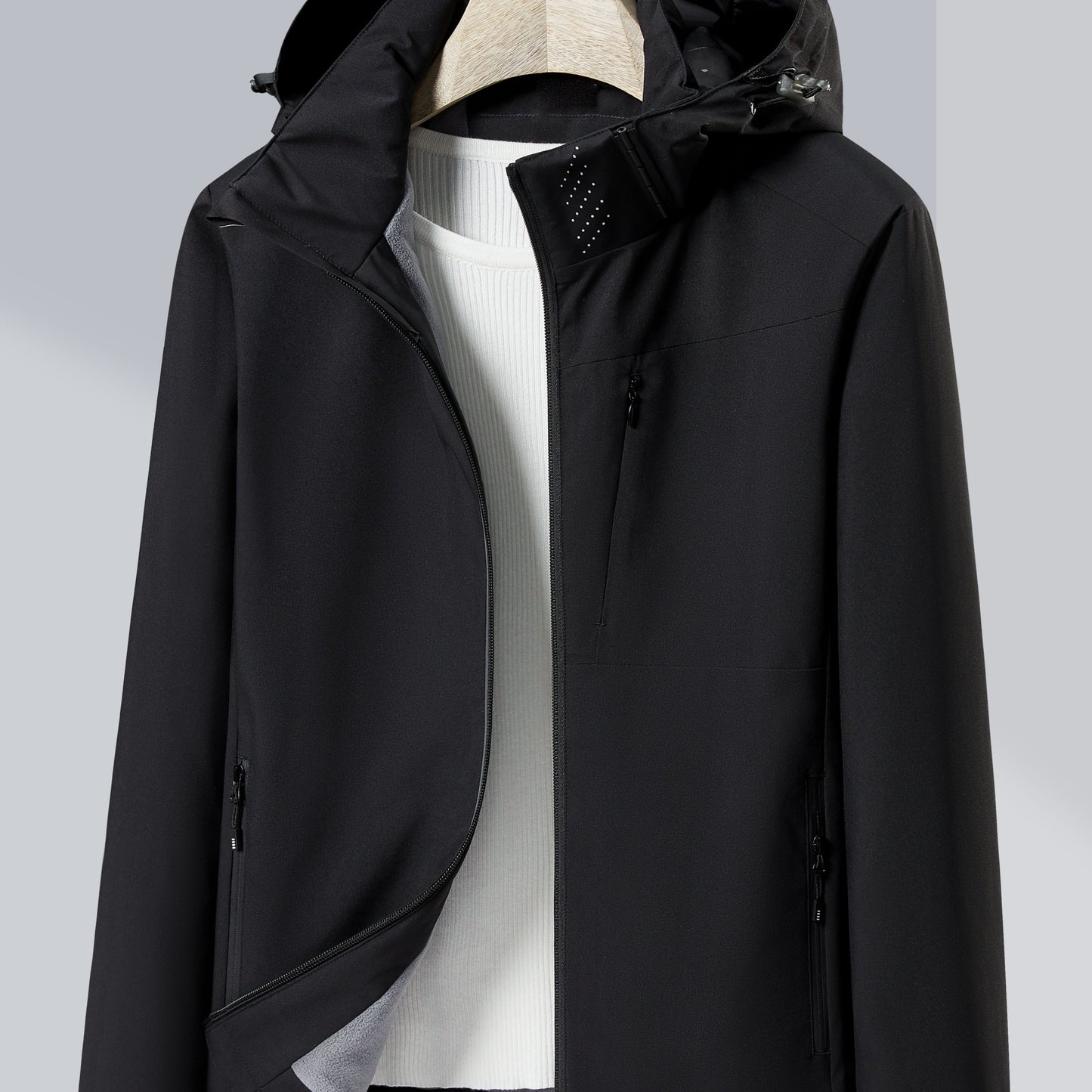 Women's Waterproof Hooded Jacket With Polar Fleece Lining - Windproof And Warm Outerwear For Outdoor Activities