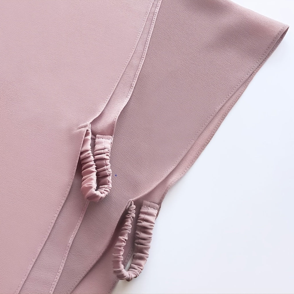 Solid Color Chiffon Scarf Women's Instant Hijab Long Shawl Scarf Lightweight Hair Sleeping Wrap