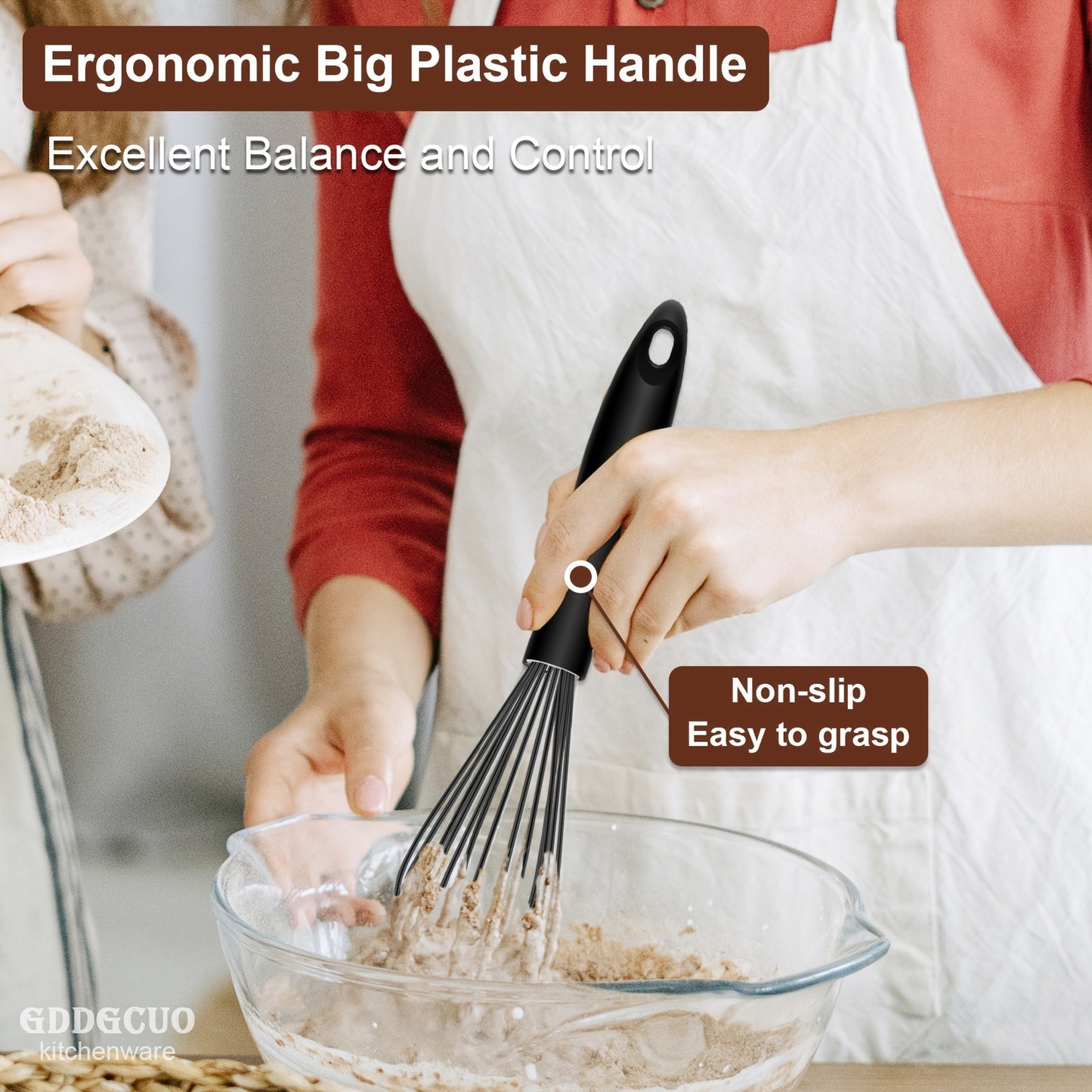 3pcs 3-Piece Silicone Egg Whisk Set: Manual Egg Beater for Baking, Kitchen Supplies