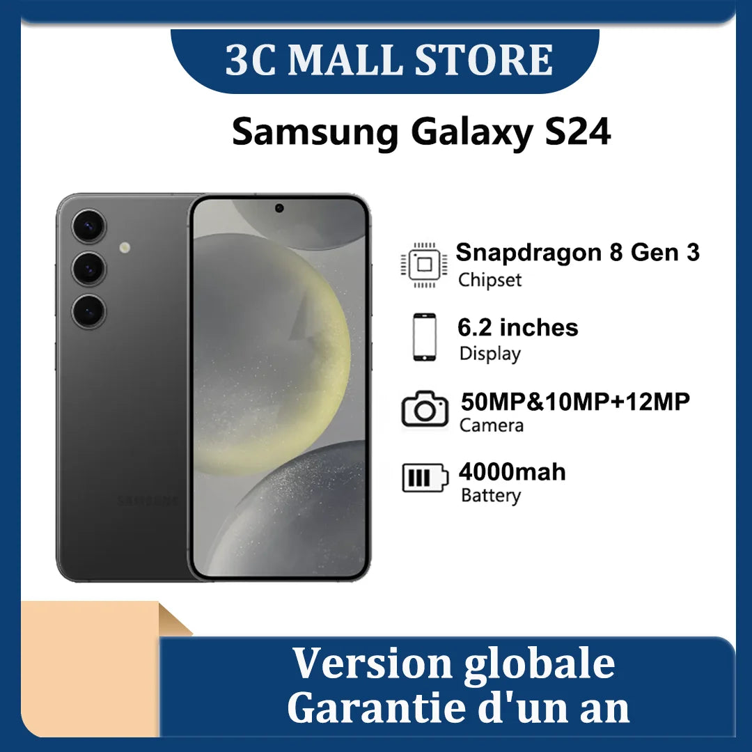 Samsung Galaxy S24 5G AI Smartphone Snapdragon 8 Gen 3 6.2" 120Hz AMOLED 2X Display 50MP Qual Camera Cell Phone 25W
