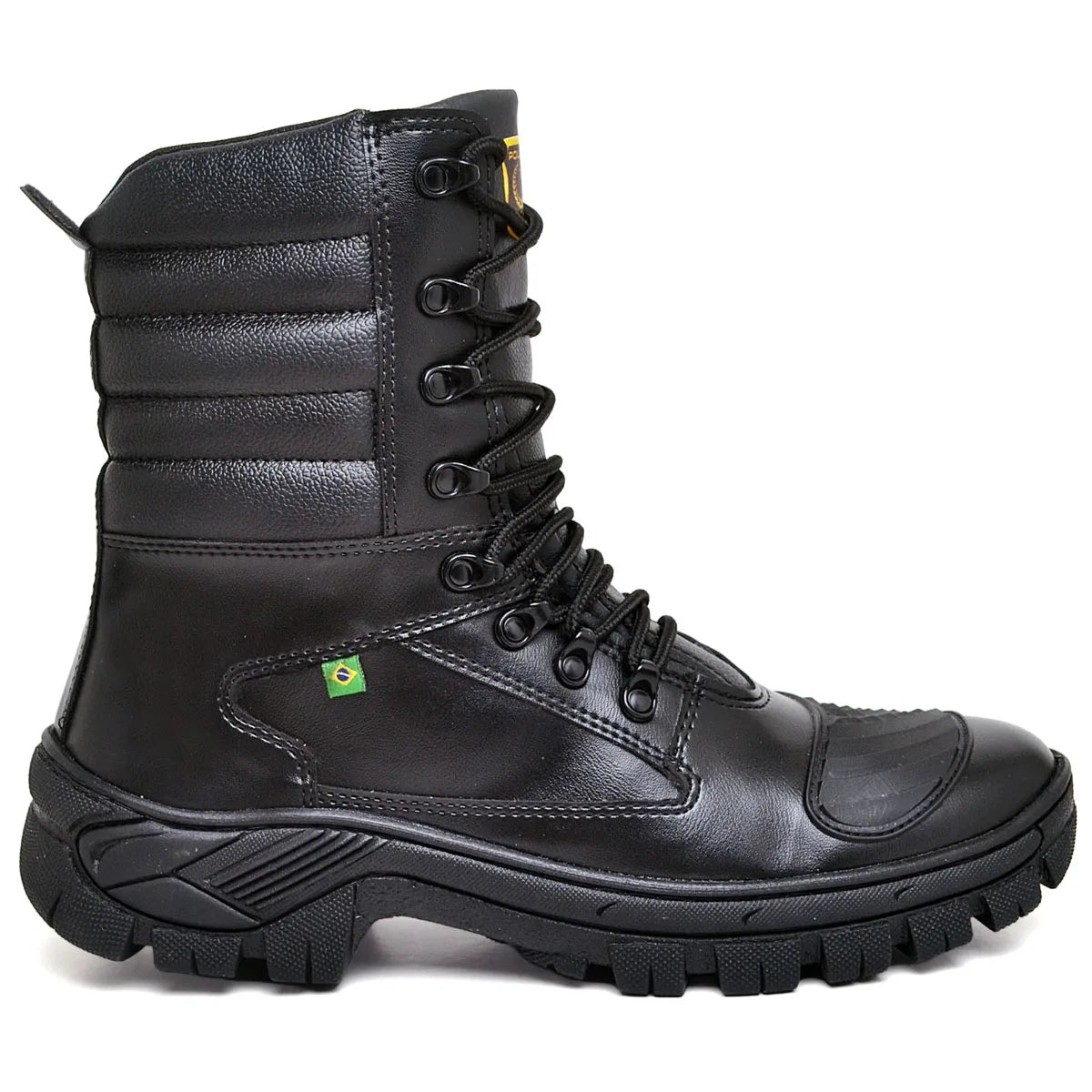 Men's Military Medium Year Boot with Black Zipper and Laces in Synthetic from 35 to 44