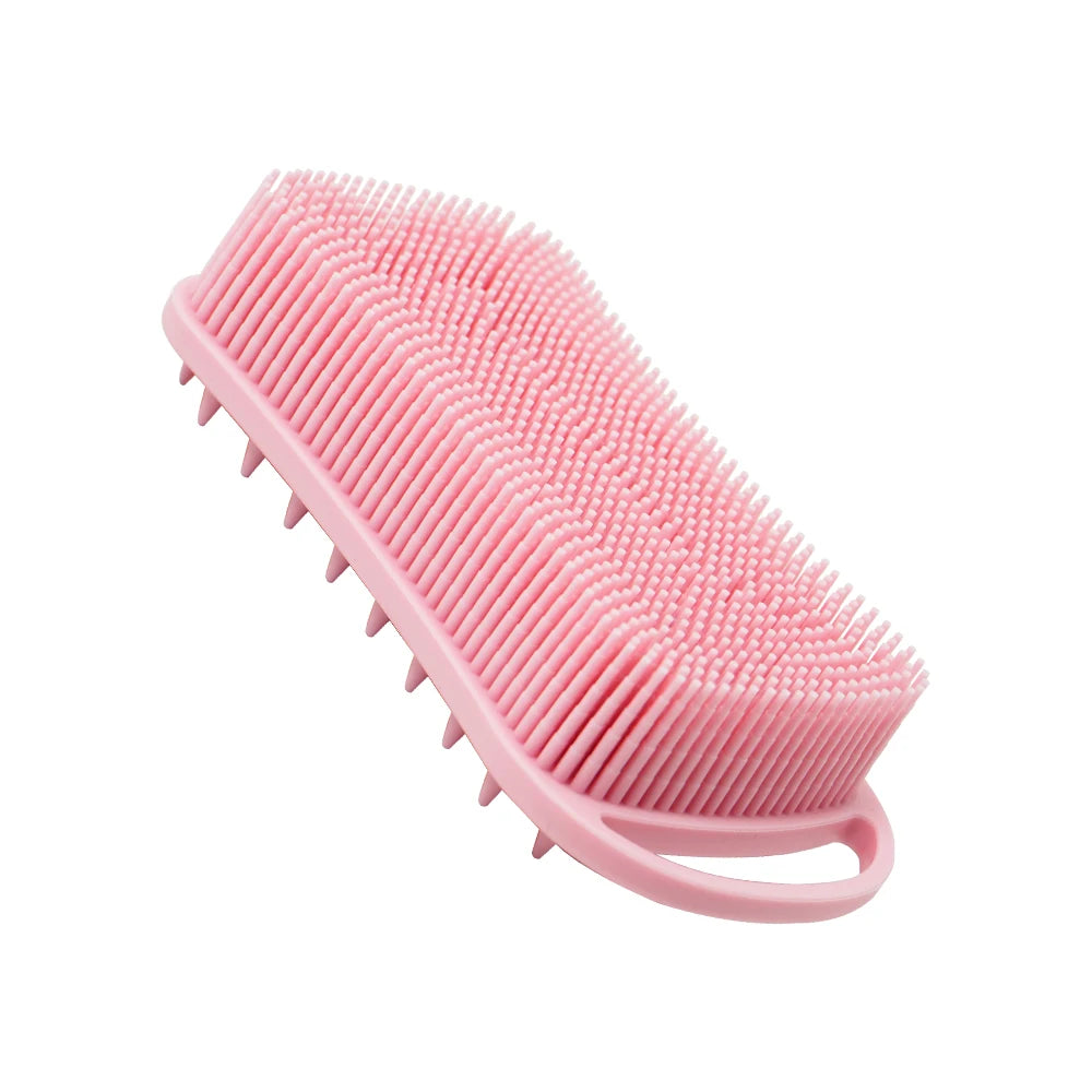 Exfoliating Shower Massage Scraper Bathroom Non-slip Bath Mat Back Massage Brush Silicone Foot Wash Body Cleaning Bathing Tool