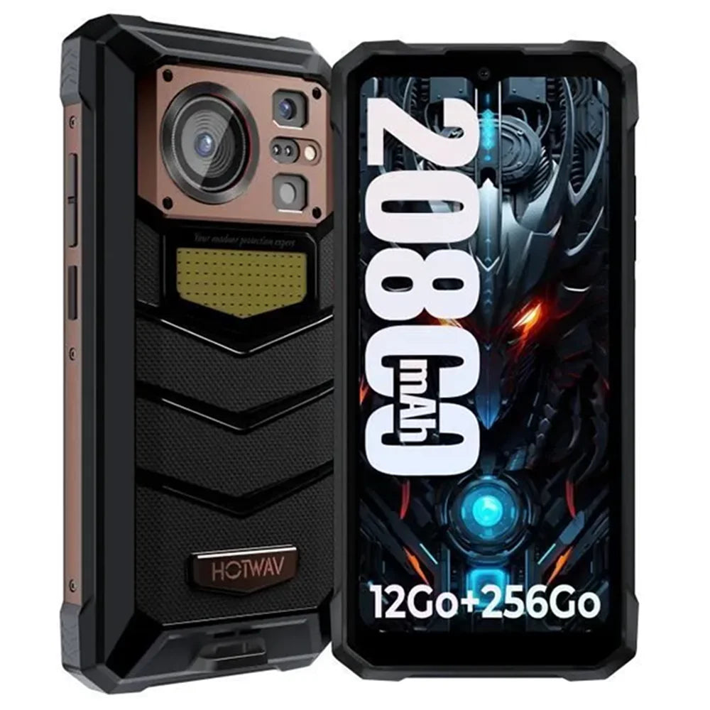 HOTWAV W11 20800mAh 33W Smartphone 12GB(6+6) 256GB 280LM Flashlight 6.6'' FHD+ 24MP Night Vision Rugged cell phone