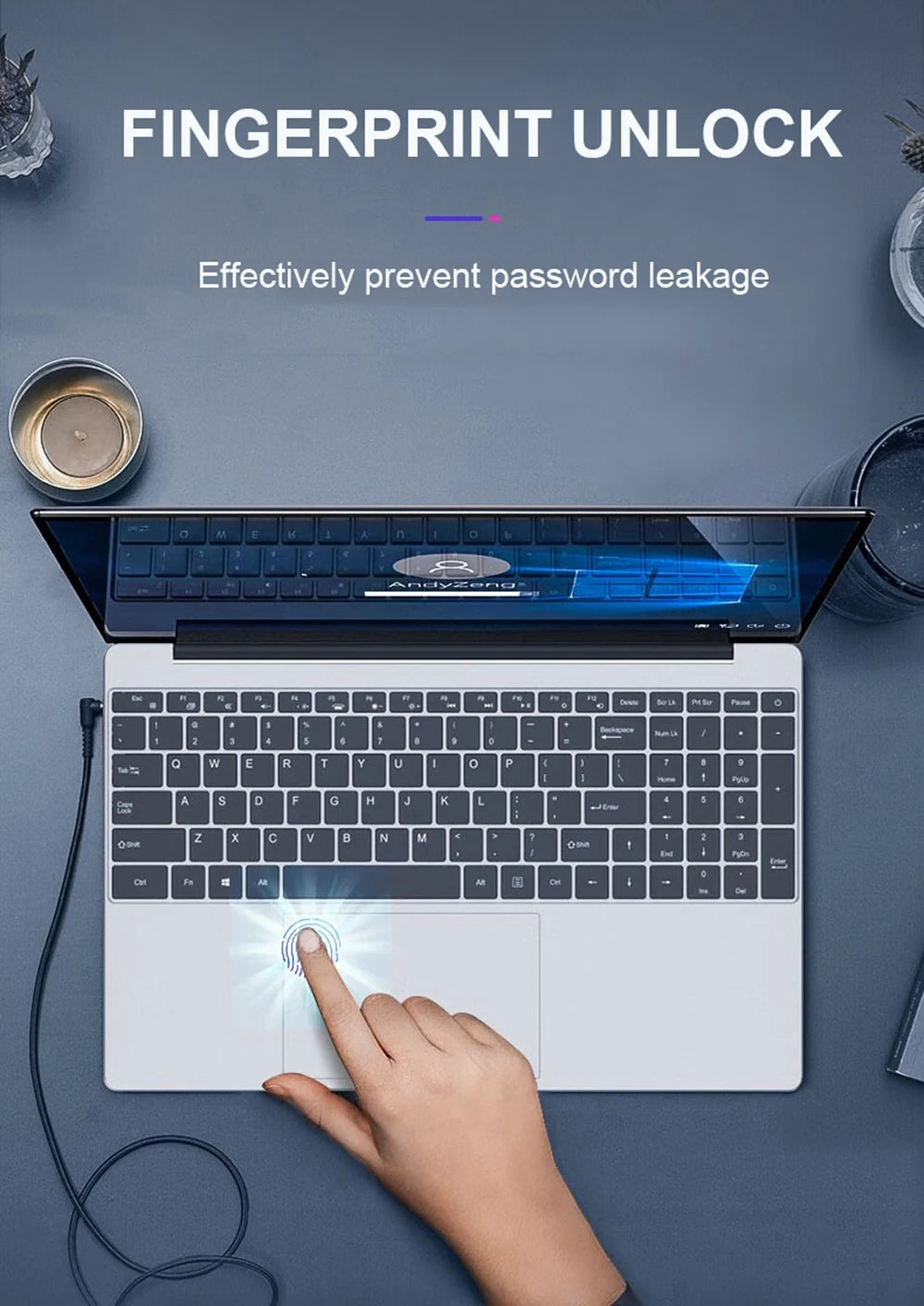 Fingerprint UnIock Notebook Windows 11 Pro 15.6 inch Laptop Computer PC Gamer Intel Core i7 8500Y Office Study Gaming Laptops i7