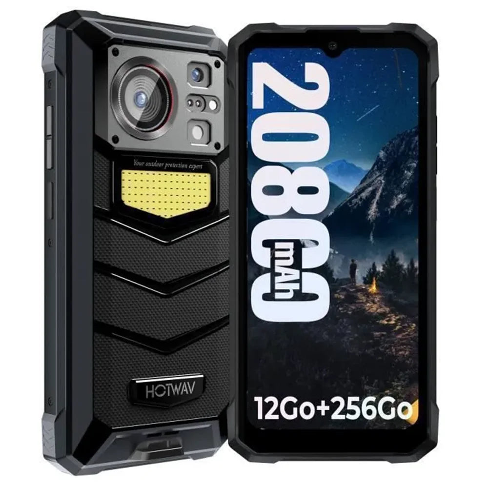 HOTWAV W11 20800mAh 33W Smartphone 12GB(6+6) 256GB 280LM Flashlight 6.6'' FHD+ 24MP Night Vision Rugged cell phone