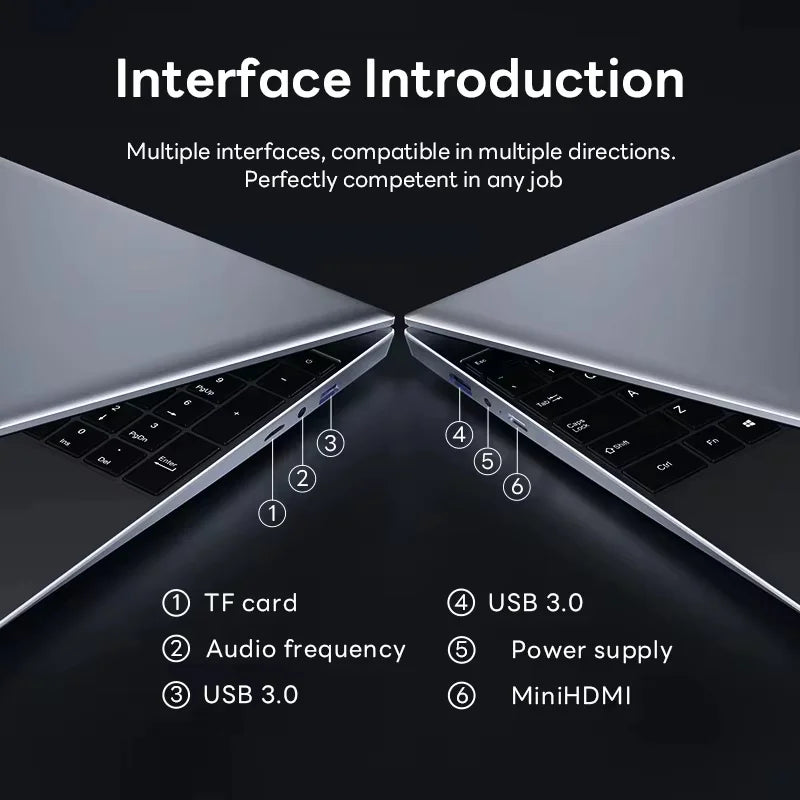 Fingerprint UnIock Notebook Windows 11 Pro 15.6 inch Laptop Computer PC Gamer Intel Core i7 8500Y Office Study Gaming Laptops i7