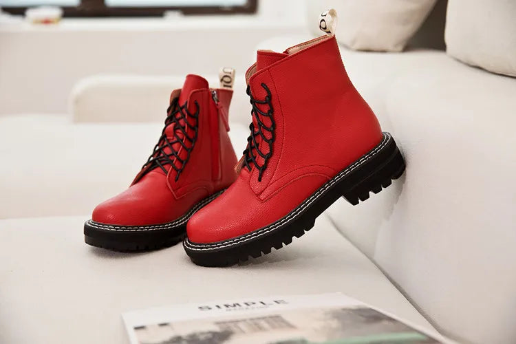 DIMANYU Women Ankle Boots2025 New Genuine Leather Winter Thick With Fur Ladies Short Boots Motorcycle Martn Boots Women