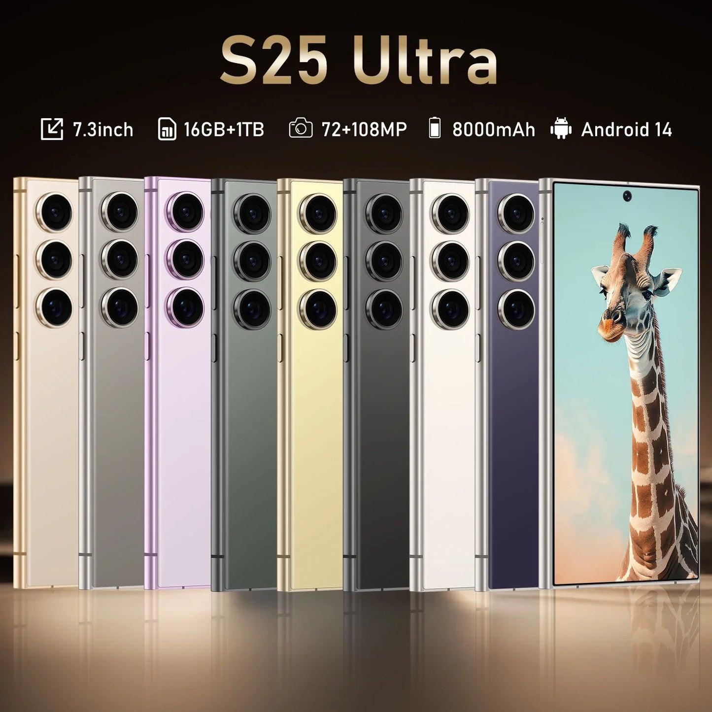 HOT 2025 new S25 Ultra original intelligent 5G dual card dual standby Android 14 system global version 8000mAh battery