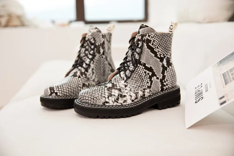 DIMANYU Women Ankle Boots2025 New Genuine Leather Winter Thick With Fur Ladies Short Boots Motorcycle Martn Boots Women