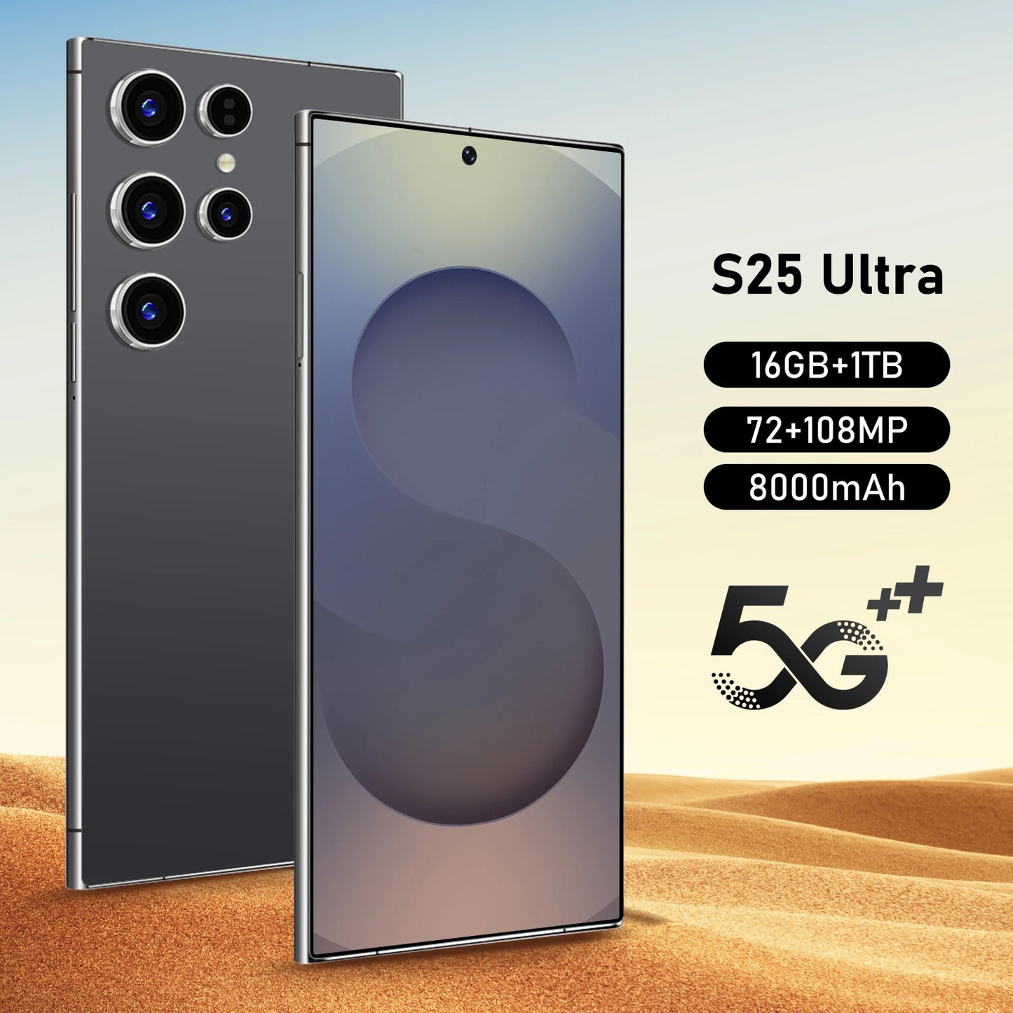 HOT 2025 new S25 Ultra original intelligent 5G dual card dual standby Android 14 system global version 8000mAh battery