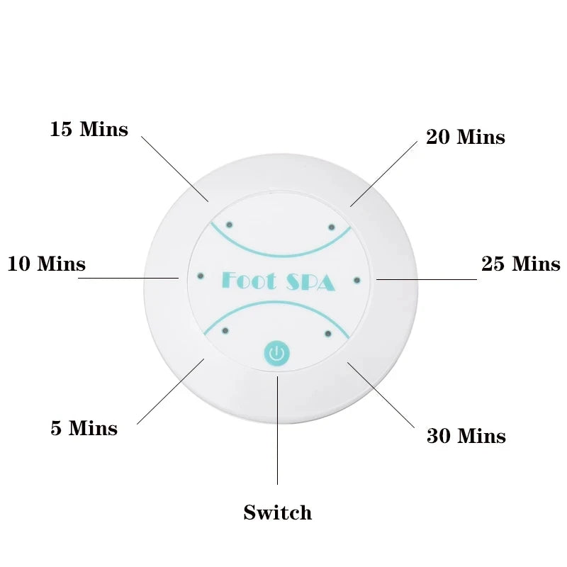 Detox Ion Foot Spa Bath Massager Basin Mini Electric FootBath Machine Cleanse Footspa Vibration Best Care Arrays Aqua Therapy