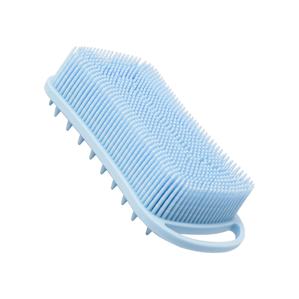 Exfoliating Shower Massage Scraper Bathroom Non-slip Bath Mat Back Massage Brush Silicone Foot Wash Body Cleaning Bathing Tool