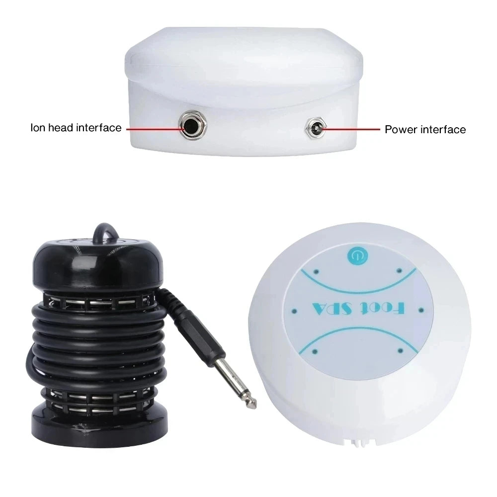 Detox Ion Foot Spa Bath Massager Basin Mini Electric FootBath Machine Cleanse Footspa Vibration Best Care Arrays Aqua Therapy