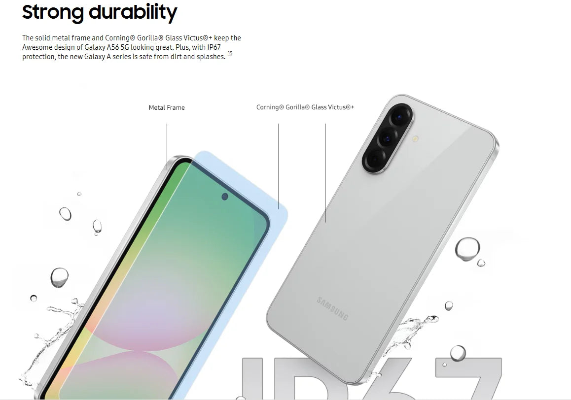 2025 NEW Samsung Galaxy A56 5G Smartphone Exynos 1580 6.7" Super AMOLED 120Hz Display 50MP Camera 5000mAh Battery Cellphone