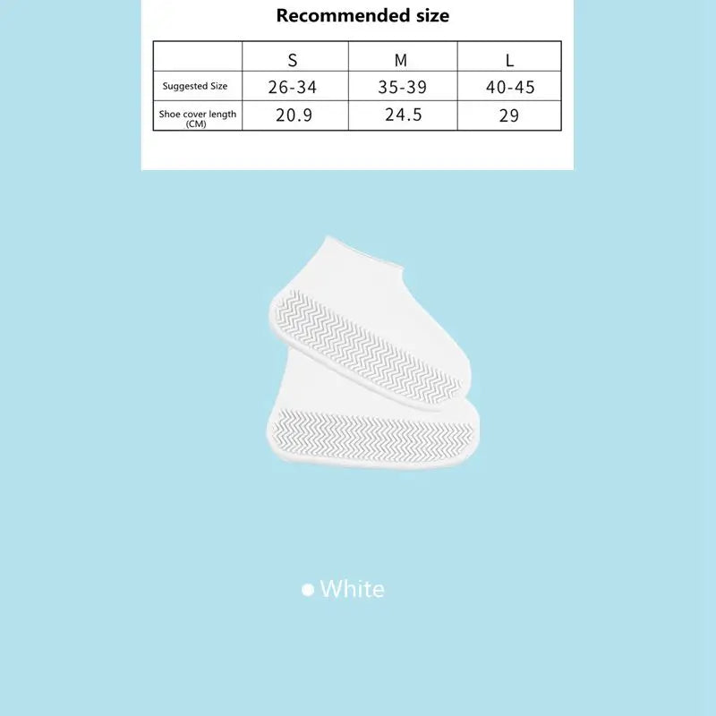 1Pair Reusable Waterproof Rain Shoes Covers Slip-resistant Rubber Rain Boot Overshoes Outdoor Walking Shoes Accessories Dropship