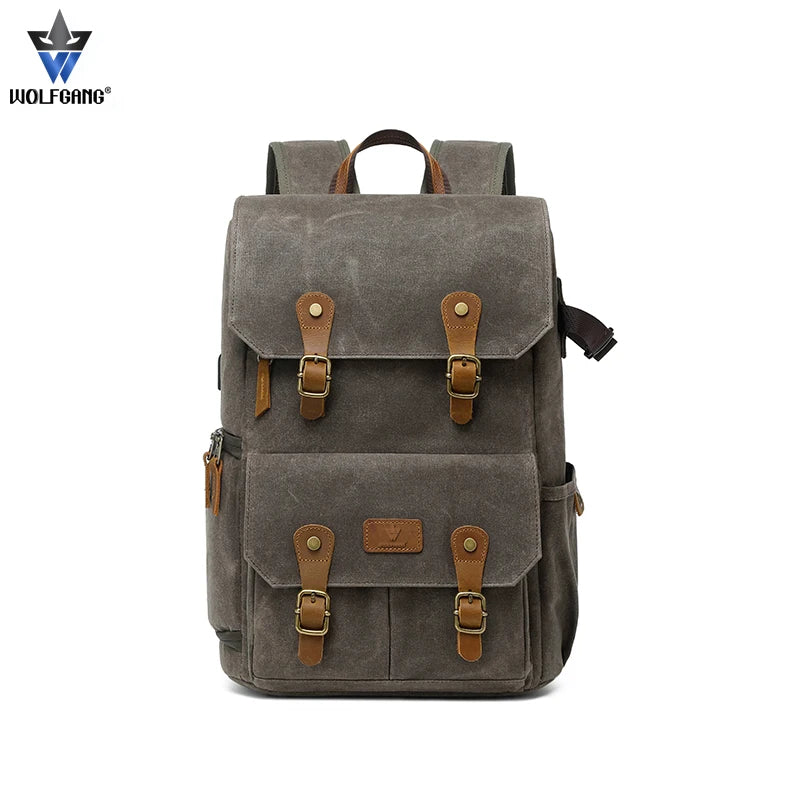 Wolfgang Professional Micro SLR Digital Camera Backpack Large Capacity Multi-Function Bag for Outdoor Travel Commuter-for Men