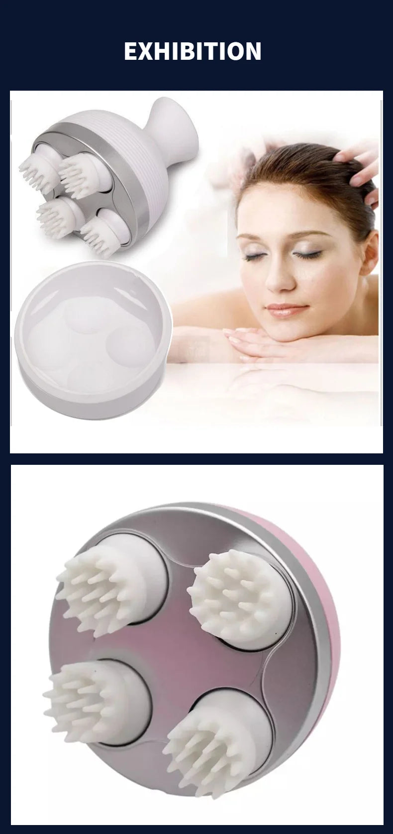 Electric Head Massage Health Care Antistress Relax Body Massagem  Deep Tissue Wireless Scalp Massager Prevent Hair Loss Relieve