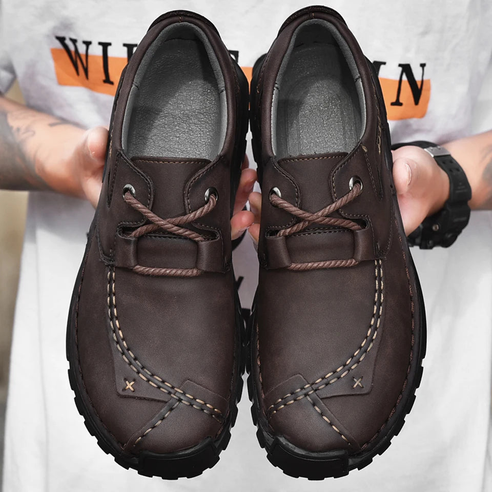 Nougxm Men Shoes Slip On Loafers Spring Autumn Comfortable Fashion designer Casual Leather Men Shoes