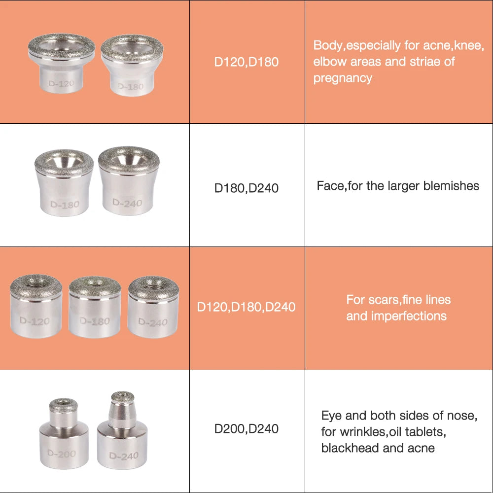 9 Tips 3 Wands Diamond Dermabrasion Accessory Tips For Facial Skin Peeling Blackhead Remover Face Care Beauty