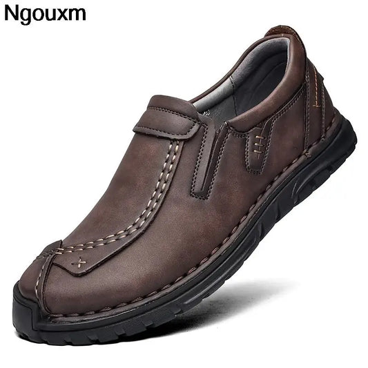 Nougxm Men Shoes Slip On Loafers Spring Autumn Comfortable Fashion designer Casual Leather Men Shoes