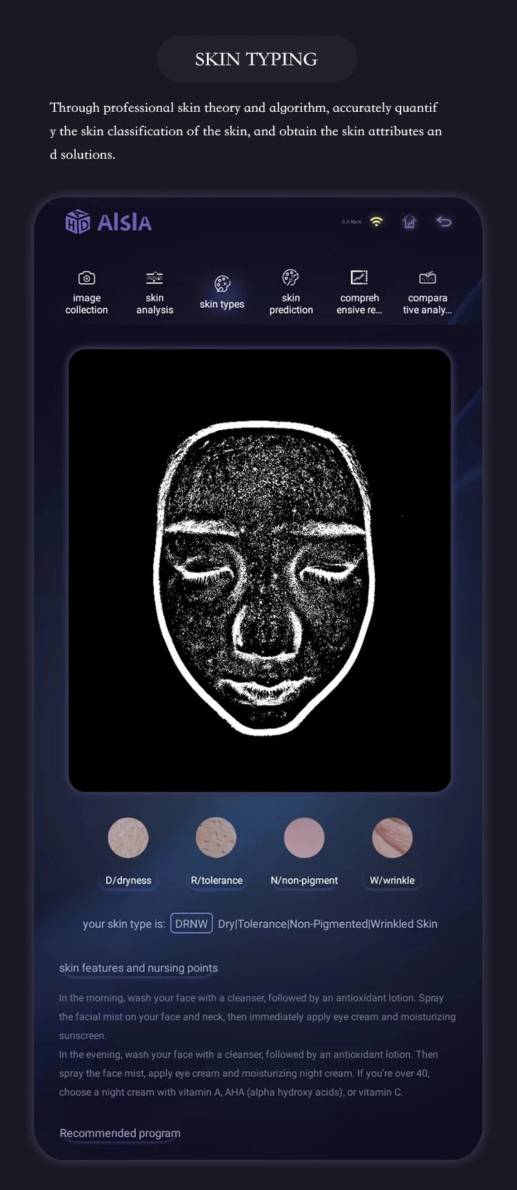 Q1 3D AI Facial Skin Analyzer Detection Skin Problem Diagnosis 8 Spectrum Professional Analysis Beauty Salon Equipment