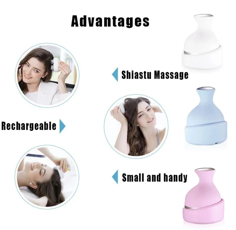 Electric Head Massage Health Care Antistress Relax Body Massagem  Deep Tissue Wireless Scalp Massager Prevent Hair Loss Relieve