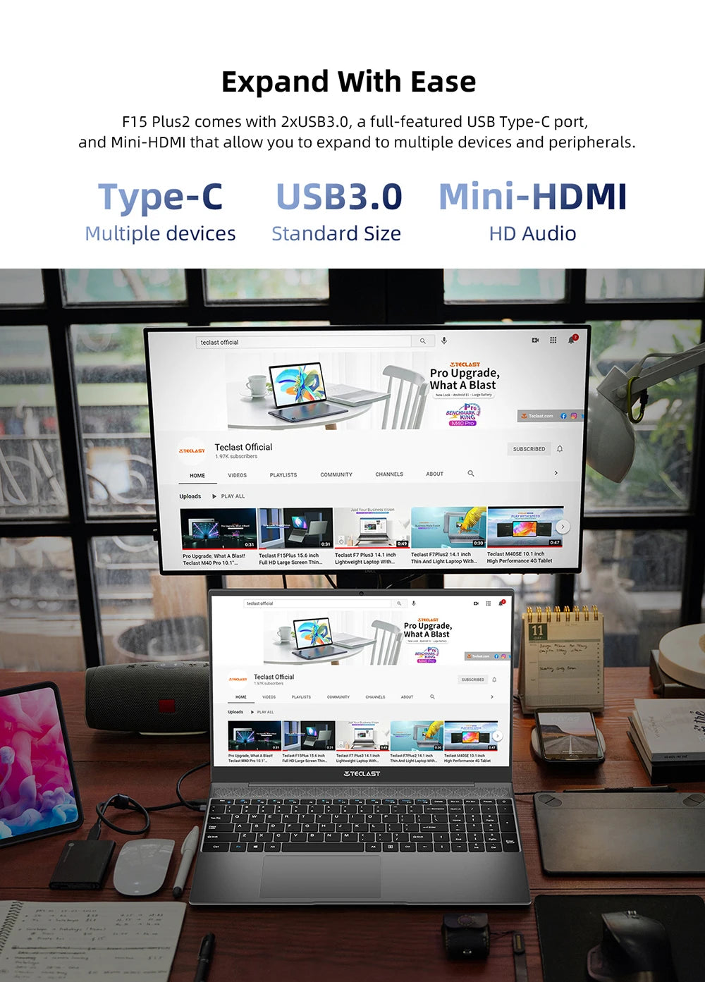 Teclast F15 Plus 2 Laptop 15.6 Inch Windows 11 Laptop 8Gb Ram 256Gb Ssd Gemini Lake N4120 Usb3.0 Mini-Hdmi Full Size Keyboard