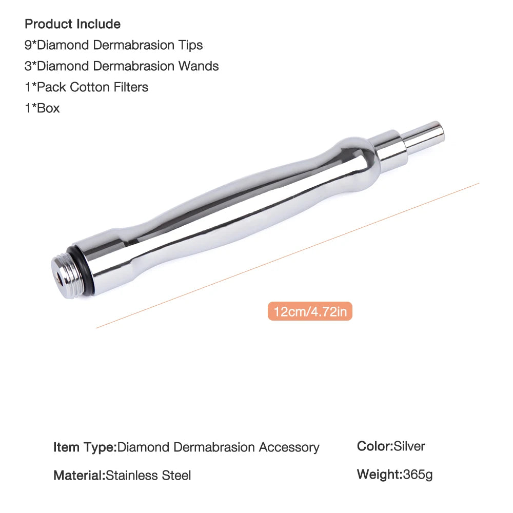 9 Tips 3 Wands Diamond Dermabrasion Accessory Tips For Facial Skin Peeling Blackhead Remover Face Care Beauty